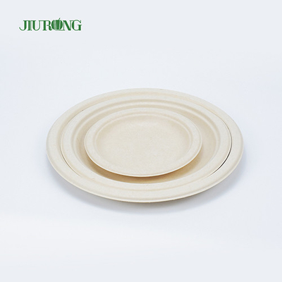Emballage biodégradable de récipient de nourriture de canne à sucre d'aliments de préparation rapide 9 pouces autour