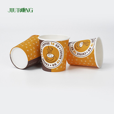 Tasses jetables biodégradables de la tasse 22oz de papier à paroi simple d'impression de logo faite sur commande