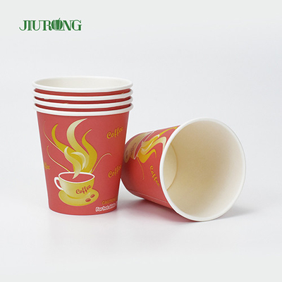 Tasses de papier biodégradables jetables ondulées par Brown pour les boissons chaudes