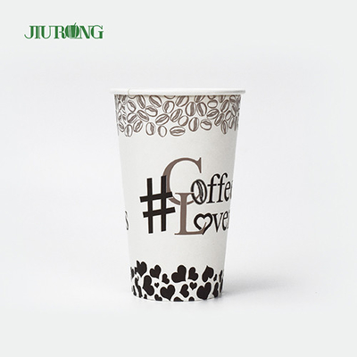 tasses de papier biodégradables compostables enduites par PE 9oz pour les boissons froides