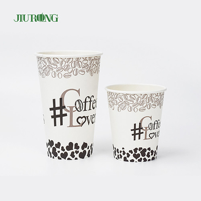 tasses de papier biodégradables compostables enduites par PE 9oz pour les boissons froides