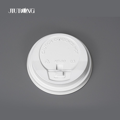 Jiurong biodégradable blanc de couverture de tasse de papier jetable de boisson chaude