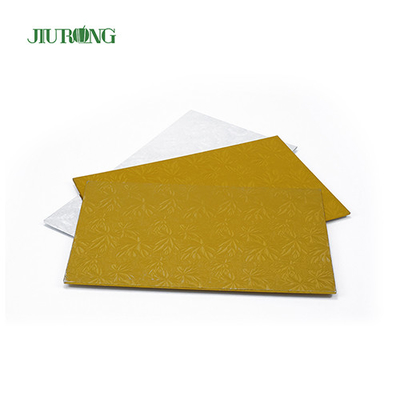 Grand panneau de gâteau de rectangle de base de carton d'or certification BSCI de 11 pouces