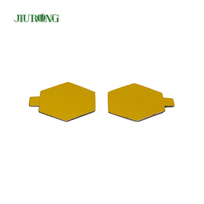 Papier d'aluminium jetable de mini panneau de gâteau de catégorie comestible de polygone 95*82mm