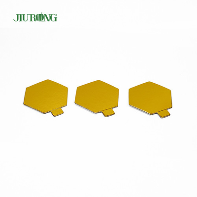 Papier d'aluminium jetable de mini panneau de gâteau de catégorie comestible de polygone 95*82mm