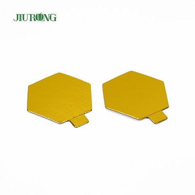 Papier d'aluminium jetable de mini panneau de gâteau de catégorie comestible de polygone 95*82mm