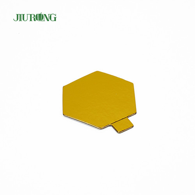 Papier d'aluminium jetable de mini panneau de gâteau de catégorie comestible de polygone 95*82mm