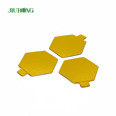 Papier d'aluminium jetable de mini panneau de gâteau de catégorie comestible de polygone 95*82mm