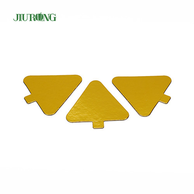 Enfants DIY Triangle Mini Cake Board doré 93 * 88mm Papier d'aluminium de qualité alimentaire
