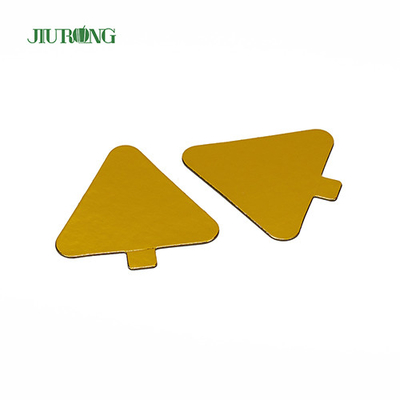 Enfants DIY Triangle Mini Cake Board doré 93 * 88mm Papier d'aluminium de qualité alimentaire