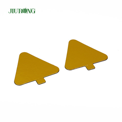 Enfants DIY Triangle Mini Cake Board doré 93 * 88mm Papier d'aluminium de qualité alimentaire