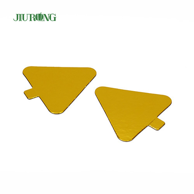 Enfants DIY Triangle Mini Cake Board doré 93 * 88mm Papier d'aluminium de qualité alimentaire