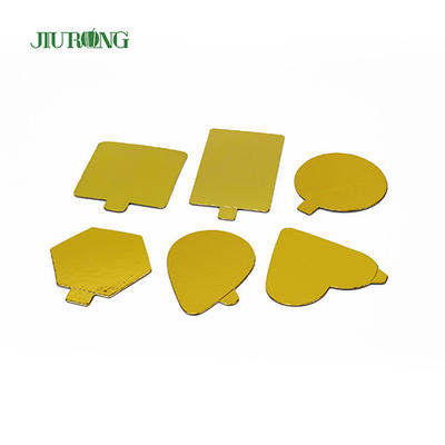 Plateau à gâteau jetable doré de 90 mm