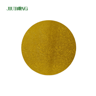 Tambour jetable rond doré de panneau de gâteau de forces de défense principale 24cm ODM d'OEM de 9 pouces