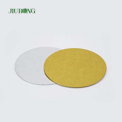 Panneau de gâteau rond d'or de papier ondulé de forces de défense principale JIURONG recyclable de 10 pouces