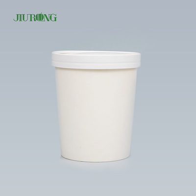 Cuvette de papier biodégradable blanche de ménage logo fait sur commande imperméable de 8 onces
