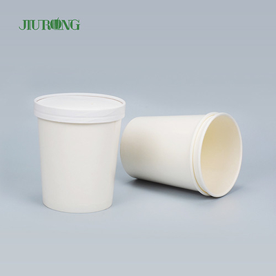 Cuvette de papier biodégradable blanche de ménage logo fait sur commande imperméable de 8 onces