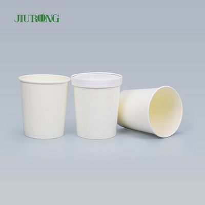 Cuvette de papier biodégradable blanche de ménage logo fait sur commande imperméable de 8 onces