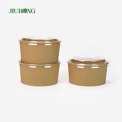 saladier écologique de papier d'emballage 1100ml jetable avec le couvercle d'ANIMAL FAMILIER