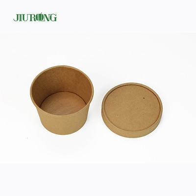 cuvettes de papier jetables de récipients à salade de papier du revêtement UV 26OZ pour la nourriture chaude