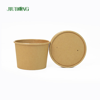 cuvettes de papier jetables de récipients à salade de papier du revêtement UV 26OZ pour la nourriture chaude