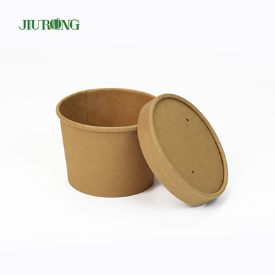 cuvettes de papier jetables de récipients à salade de papier du revêtement UV 26OZ pour la nourriture chaude
