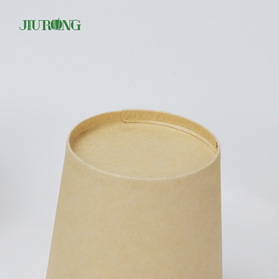 Cuvette biodégradable de potage de papier d'emballage cuvettes jetables de 12 onces avec des couvercles