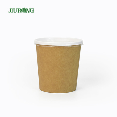PLA enduisant le bol de papier biodégradable 32Oz jetable écologique avec des couvercles