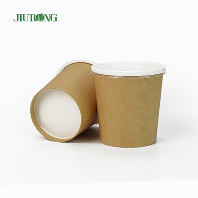 PLA enduisant le bol de papier biodégradable 32Oz jetable écologique avec des couvercles