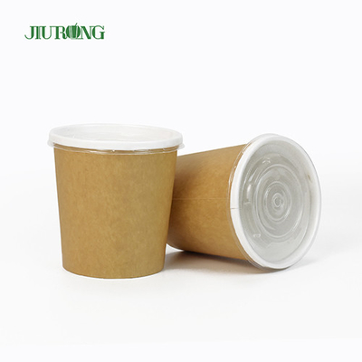 PLA enduisant le bol de papier biodégradable 32Oz jetable écologique avec des couvercles