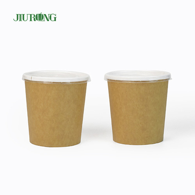 PLA enduisant le bol de papier biodégradable 32Oz jetable écologique avec des couvercles