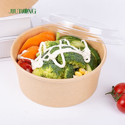 Bol en papier biodégradable jetable avec couvercle