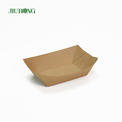 Conteneurs papier jetables recyclables Barquette alimentaire kraft écologique 75mm