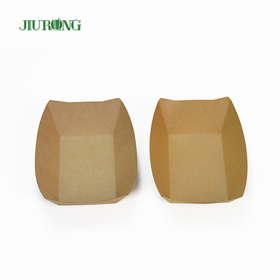 Conteneurs papier jetables recyclables Barquette alimentaire kraft écologique 75mm