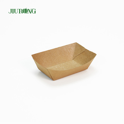 Conteneurs papier jetables recyclables Barquette alimentaire kraft écologique 75mm