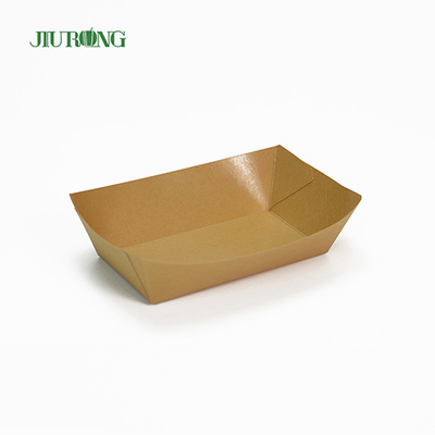 Conteneurs papier jetables recyclables Barquette alimentaire kraft écologique 75mm
