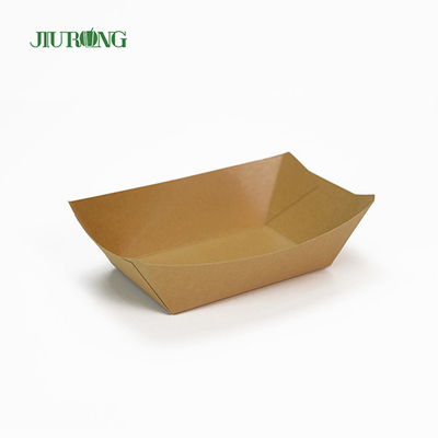Conteneurs papier jetables recyclables Barquette alimentaire kraft écologique 75mm