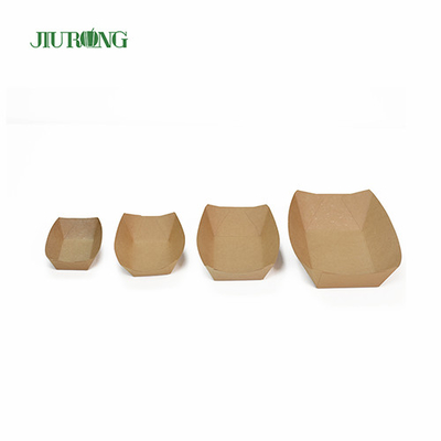 Conteneur de papier biodégradable jetable Sushi 107mm plateaux alimentaires en papier kraft