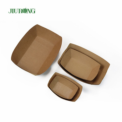 Conteneur de papier biodégradable jetable Sushi 107mm plateaux alimentaires en papier kraft