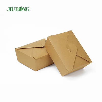Conteneurs en papier jetables biodégradables pliants Jiurong avec couvercles