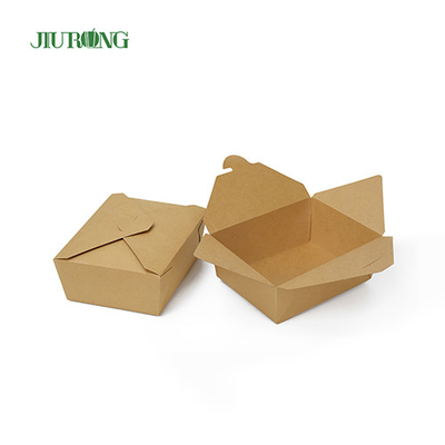 Conteneurs en papier jetables biodégradables pliants Jiurong avec couvercles