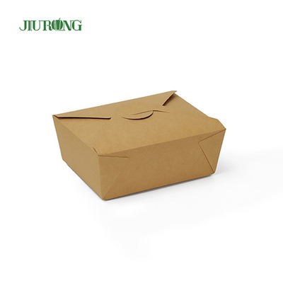 Conteneurs en papier jetables biodégradables pliants Jiurong avec couvercles