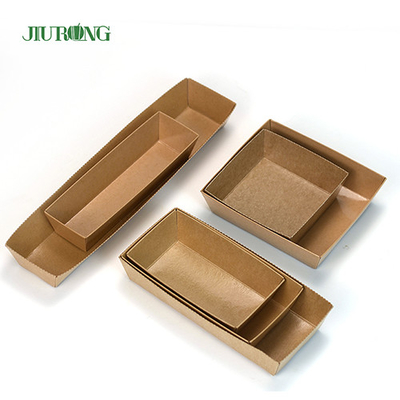 Longueur biodégradable ondulée du conteneur 135mm de papier d'Oilproof pour des beignets