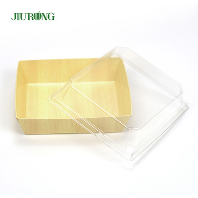 Plateau biodégradable réutilisé de sushi de papier de récipient de nourriture 180mm pour le magasin de nourriture