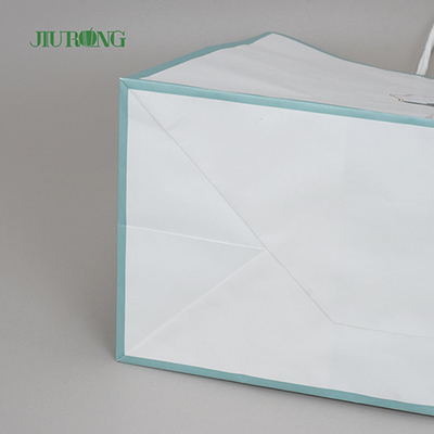 sacs en papier réutilisés par emballage blanc biodégradable de 280mm avec des poignées