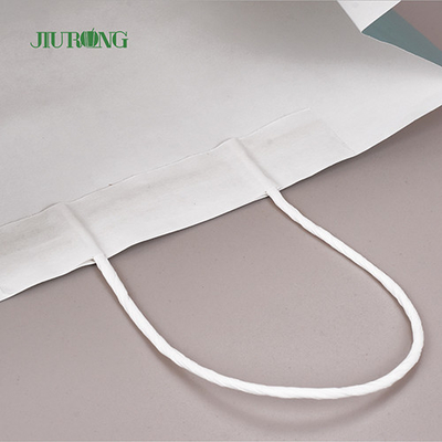 sacs en papier réutilisés par emballage blanc biodégradable de 280mm avec des poignées