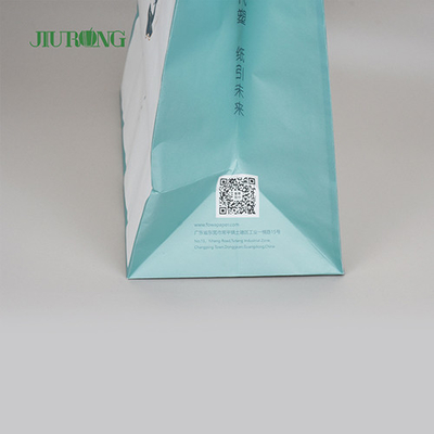 sacs en papier réutilisés par emballage blanc biodégradable de 280mm avec des poignées