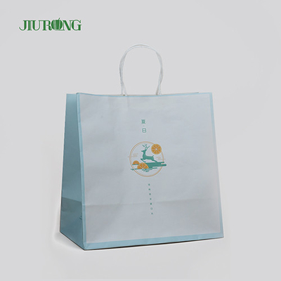 Sacs en papier kraft personnalisés biodégradables imperméables Eco friendly 320mm