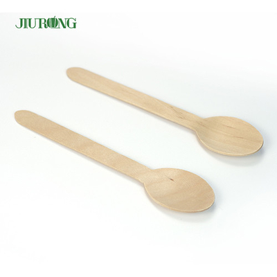 Ensemble de fourchette en bois de couverts jetables biodégradables en bambou 95mm