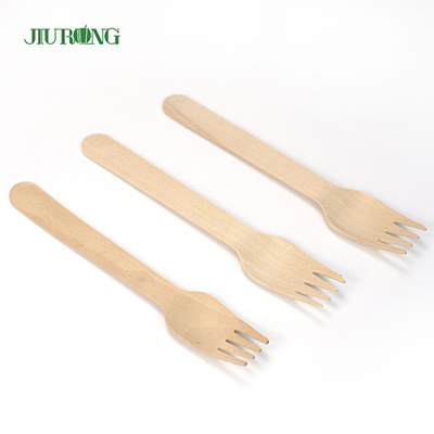 Ensemble de fourchette en bois de couverts jetables biodégradables en bambou 95mm